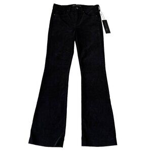 Veronica Beard "Beverly" Skinny Flare High Rise Black Velvet Pants
